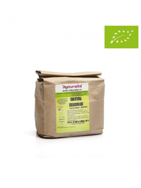FAINA INTEGRALA DIN GRAU ECOLOGIC 1KG NATURALIA